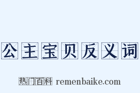 公主宝贝反义词是什么意思的图片